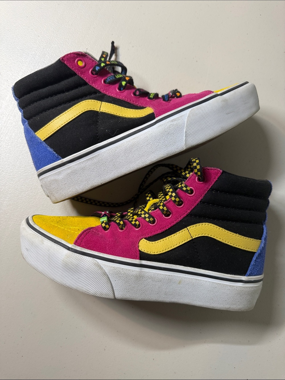 Vans Sk8-Hi Platform 2 Vans Beads Color Blocked Panels Mens 6 Womens 7.5